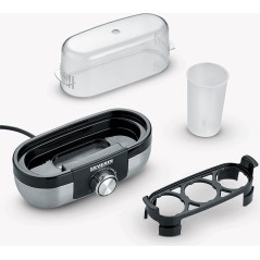 Severin EK 3163 3 æg Sort, Rustfrit stål, Transparent