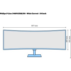 Philips P-line 346P1CRH 34 VA 3440 x 1440 (UltraWide) HDMI DisplayPort USB-C 100Hz