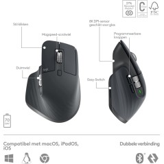 Logitech MX Keys S Combo Sæt med mus og tastatur Membran Ja Trådløs US International