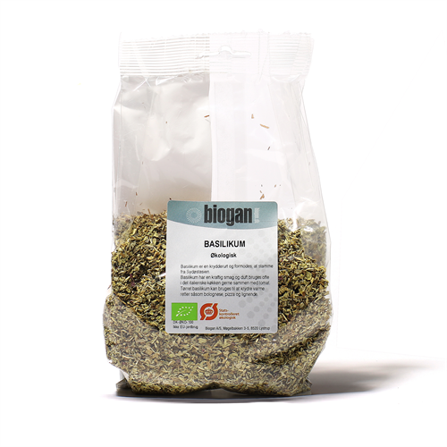 Basilikum Økologisk - 100 gram - Biogan - Mindst holdbar til : 06-07-2026
