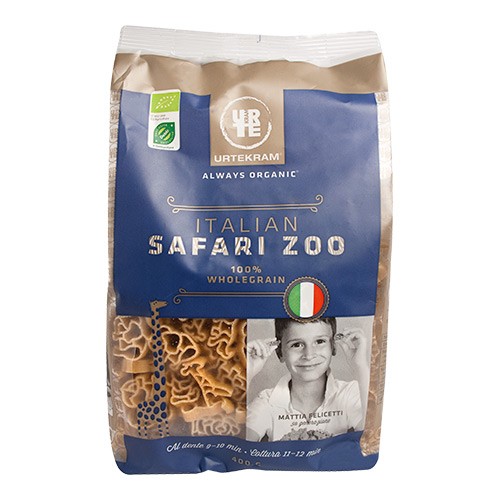 Fuldkornspasta Safari dyr Italien Økologisk- 500 gr - Urtekram