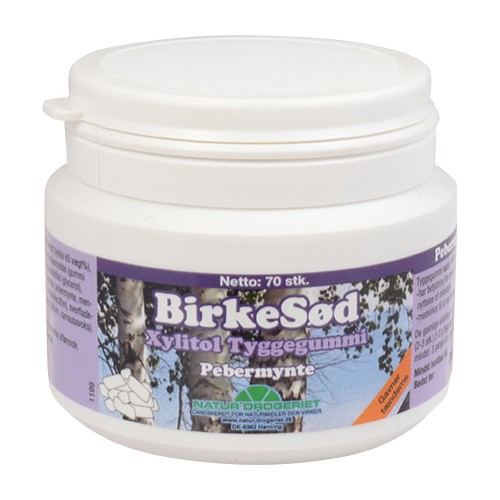 Tyggegummi Birkesød Pebermynte - 70 stk - Natur-Drogeriet