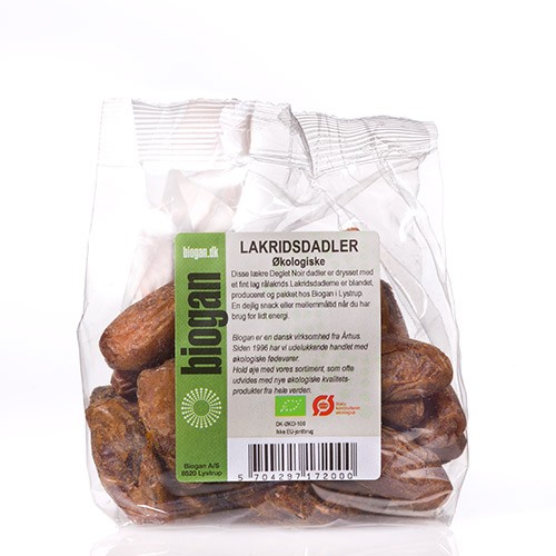 Lakridsdadler Økologisk - 200 gram - Biogan - Mindst holdbar til : 01-04-2026