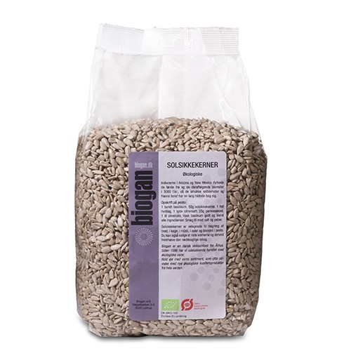 Solsikkekerner Ukrainske Økologisk - 1 kg - Biogan - DISCOUNT PRIS