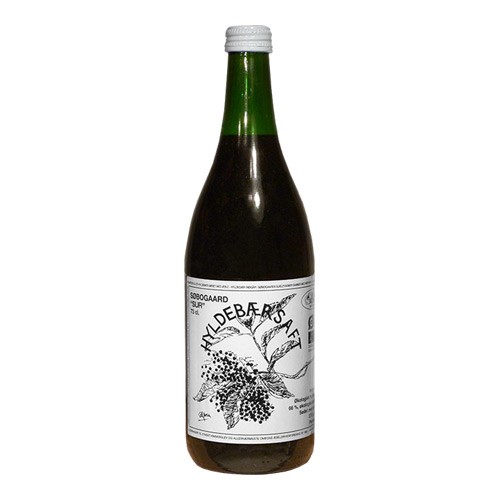 Hyldebærsaft sur Økologisk fortyndes 1:4 - 73 cl - Søbogaard