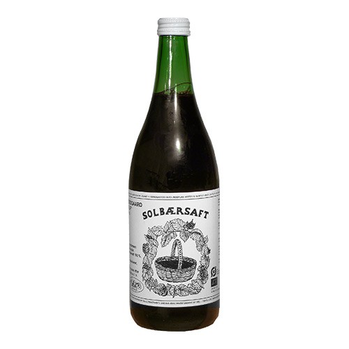 Solbærsaft sur Økologisk fortyndes 1:4 - 73 cl - Søbogaard