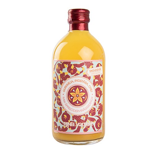 Æblecidereddike Raw Økologisk med Gurkemeje, Ingefær og Chili - 500 ml - Renée Voltaire