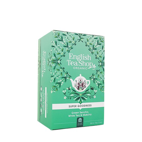 Green Sencha White Tea & Matcha Økologisk - 20 breve - English Tea Shop