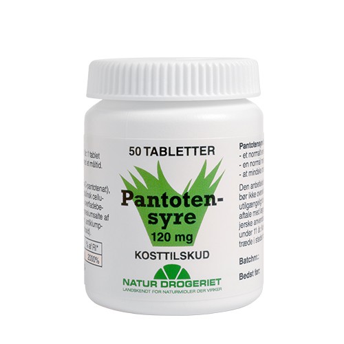Pantotensyre 120 mg - 50 tabletter - Natur-Drogeriet