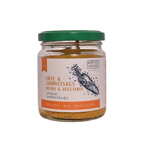 Smørepålæg Urter & Grøntsager Økologisk - 200 gram - Rømer Vegan