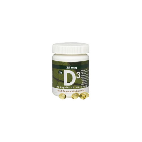 D-vitamin 35 mcg - 120 kapsler - Dansk Farmaceutisk Industri
