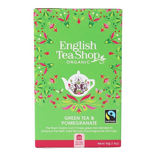 Green Tea & Pomegranate - 20 breve - English Tea Shop