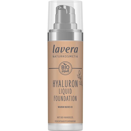 Foundation Warm Nude 03 Hyaluron Liquid - 30 ml - Lavera Colour Cosmetics
