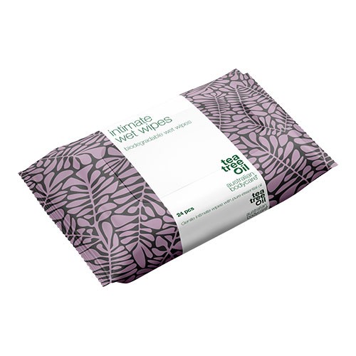 Vådservietter med Tea Tree Oil til intimpleje - 1 pakke