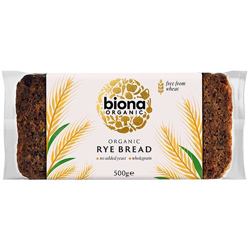 Rugbrød uden gær Økologisk - 500 gram - Biona Organic