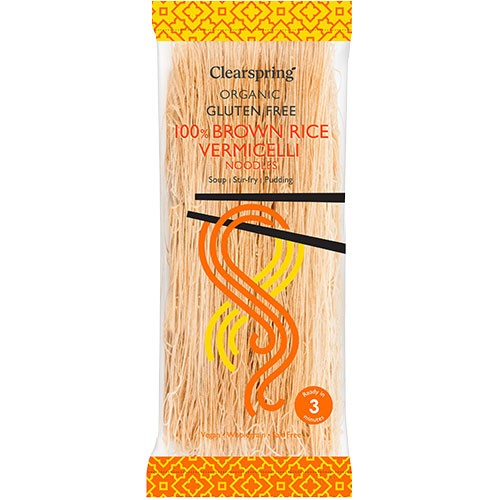 Brune Ris Vermicelli nudler Økologisk - 180 gram - Clearspring