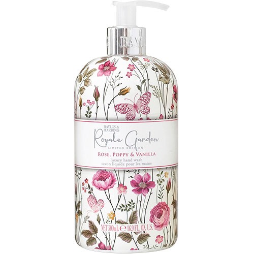 Royale Garden Rose, Poppy & Vanilla Hand Wash - 500 ml - Baylis & Harding