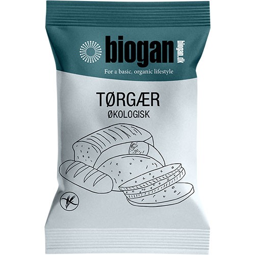 Tørgær Økologisk - 9 gram - Biogan - Mindst holdbar til : 10-01-2026