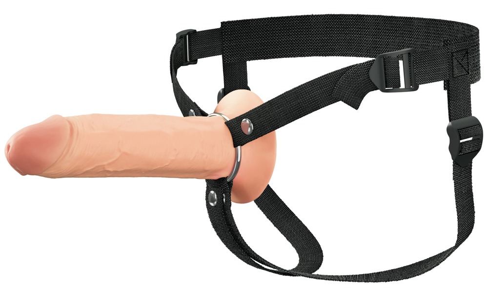 Penishylster "Hollow Silicone Strap-onâ med harness