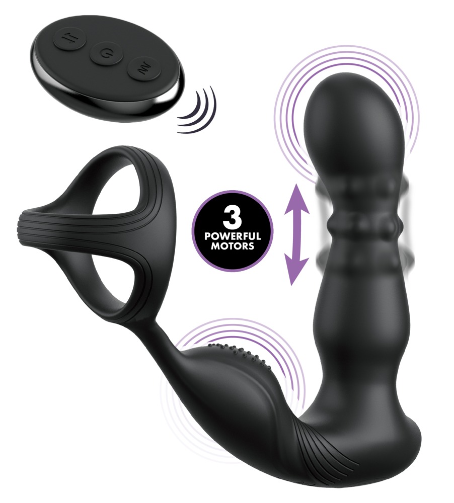 Analvibrator "Ass-Gasm Slide & Glide" med perlemassage