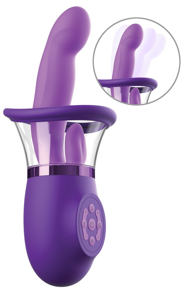 Vibrator "Ultimate Pleasure Pro Plus" med sugekop og vibrerende tunge