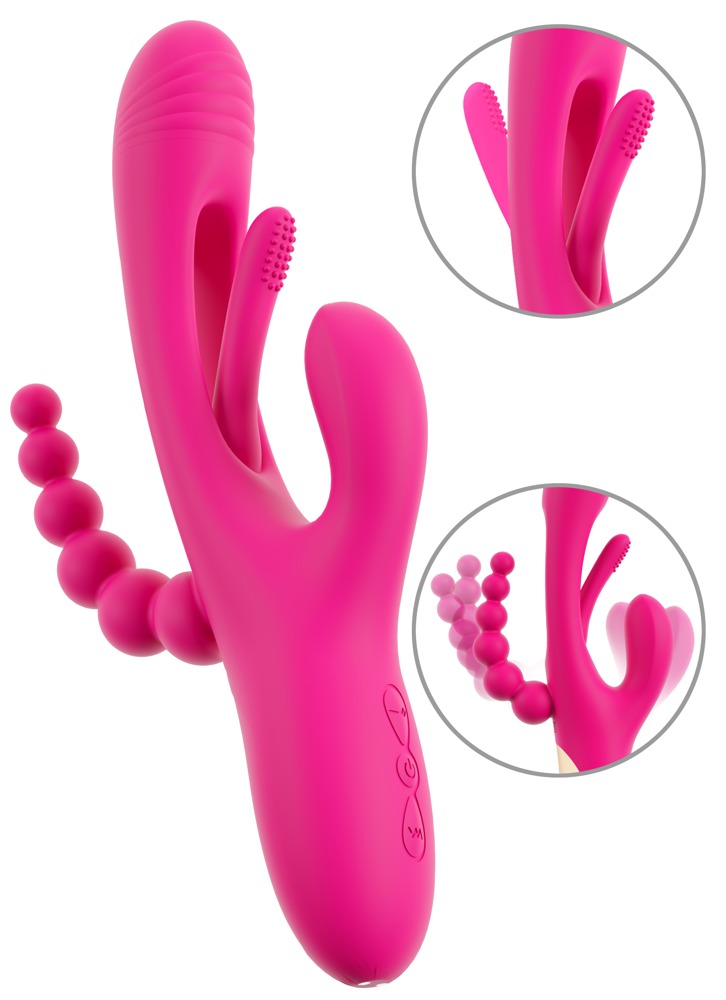 Rabbitvibrator "Triple Vibe With Flicking Tongueâ med anal stimulator
